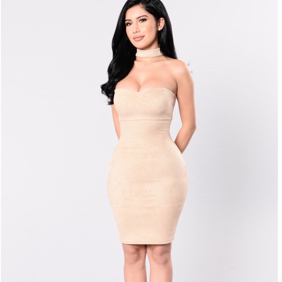 fashion nova tan dress